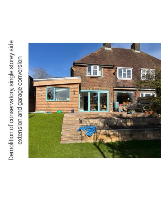 So proud to share this wonderful transformation in Lewes.
This house was held back by its conservatory, which was blocking the natural light to the dining room. There was also a small galley kitchen which had a lovely view over the garden but lacked space and connection with the house.
Luckily, this house came with delightful clients that had vision and worked with us on the design to breathe life into their home!
By knocking down the conservatory and replacing it with a stunning picture window, the room is now bathed in natural light. Then, knocking down the existing garage and replacing this with a single-storey side extension, we were able to completely open up the back of the house. Which created the wonderful open-plan living, kitchen, diner.
The practical spaces weren’t forgotten either; the front of the new garage became an important storage area, and the middle section became a multipurpose laundry/boot room/pantry.
Being in the heart of Lewes, it was important to keep the character at the front of the house, and as you can see in the before and after, the new garage looks like it was always there. However, at the rear of the property, you can see the clients were able to inject personality with the glazing, cladding, and green roof, which will continue to flourish with time.
Has your home got unfulfilled potential? Let us work our magic, give us a call?
#singlestoreysideextension #renovation #architecturaldesigners